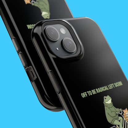 Portland Frog Radical Left Scum Magnetic Phone Case – Dual Layer Impact Resistant Cover | Funny Political Humor MagSafe iPhone & Samsung Case