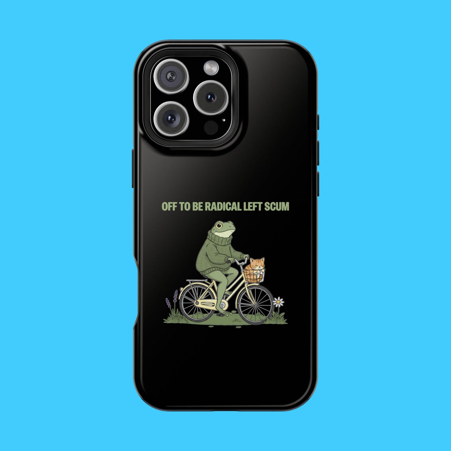 Portland Frog Radical Left Scum Magnetic Phone Case – Dual Layer Impact Resistant Cover | Funny Political Humor MagSafe iPhone & Samsung Case