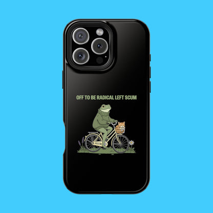 Portland Frog Radical Left Scum Magnetic Phone Case – Dual Layer Impact Resistant Cover | Funny Political Humor MagSafe iPhone & Samsung Case
