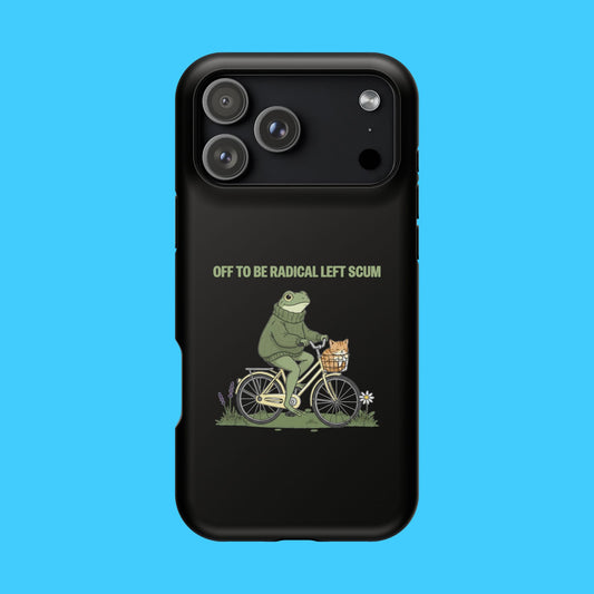 Portland Frog Radical Left Scum Magnetic Phone Case – Dual Layer Impact Resistant Cover | Funny Political Humor MagSafe iPhone & Samsung Case
