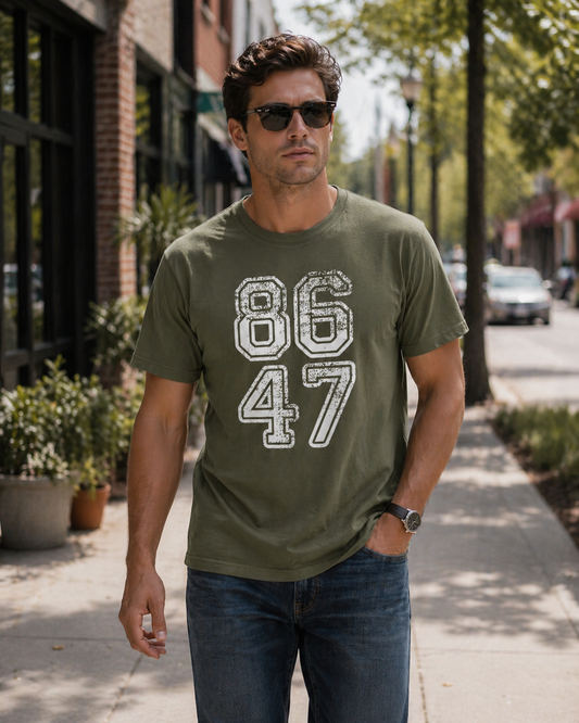 86/47 Distressed Graphic Tee