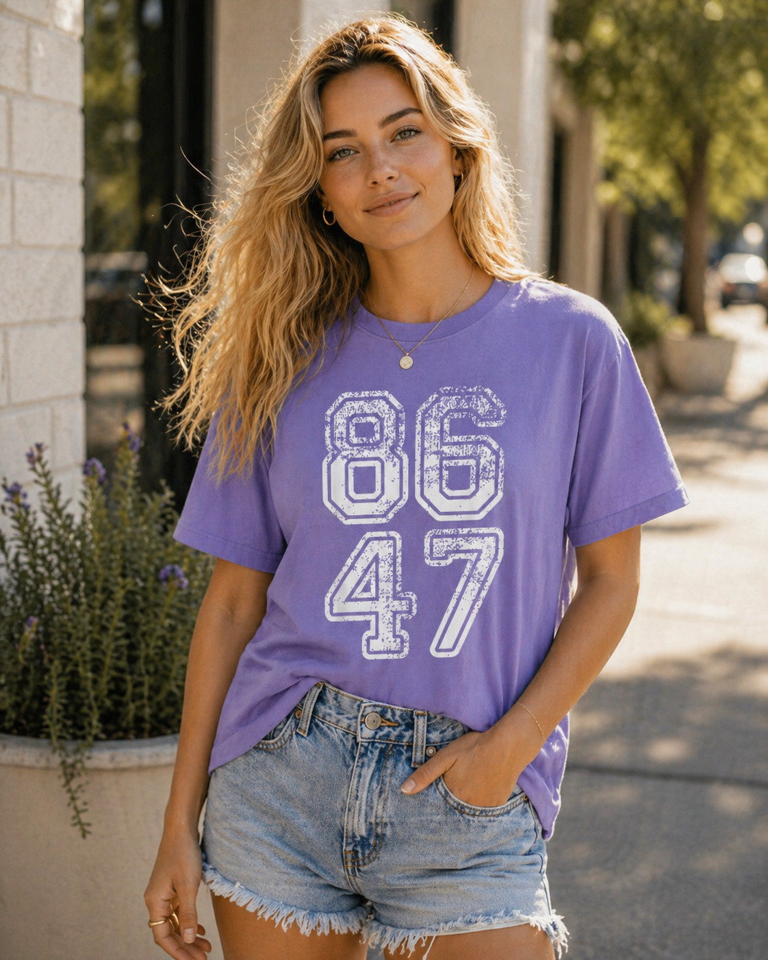86/47 Distressed Graphic Tee