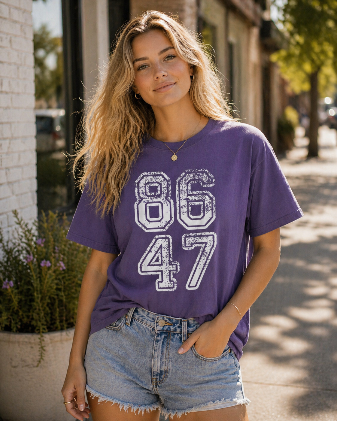 86/47 Distressed Graphic Tee