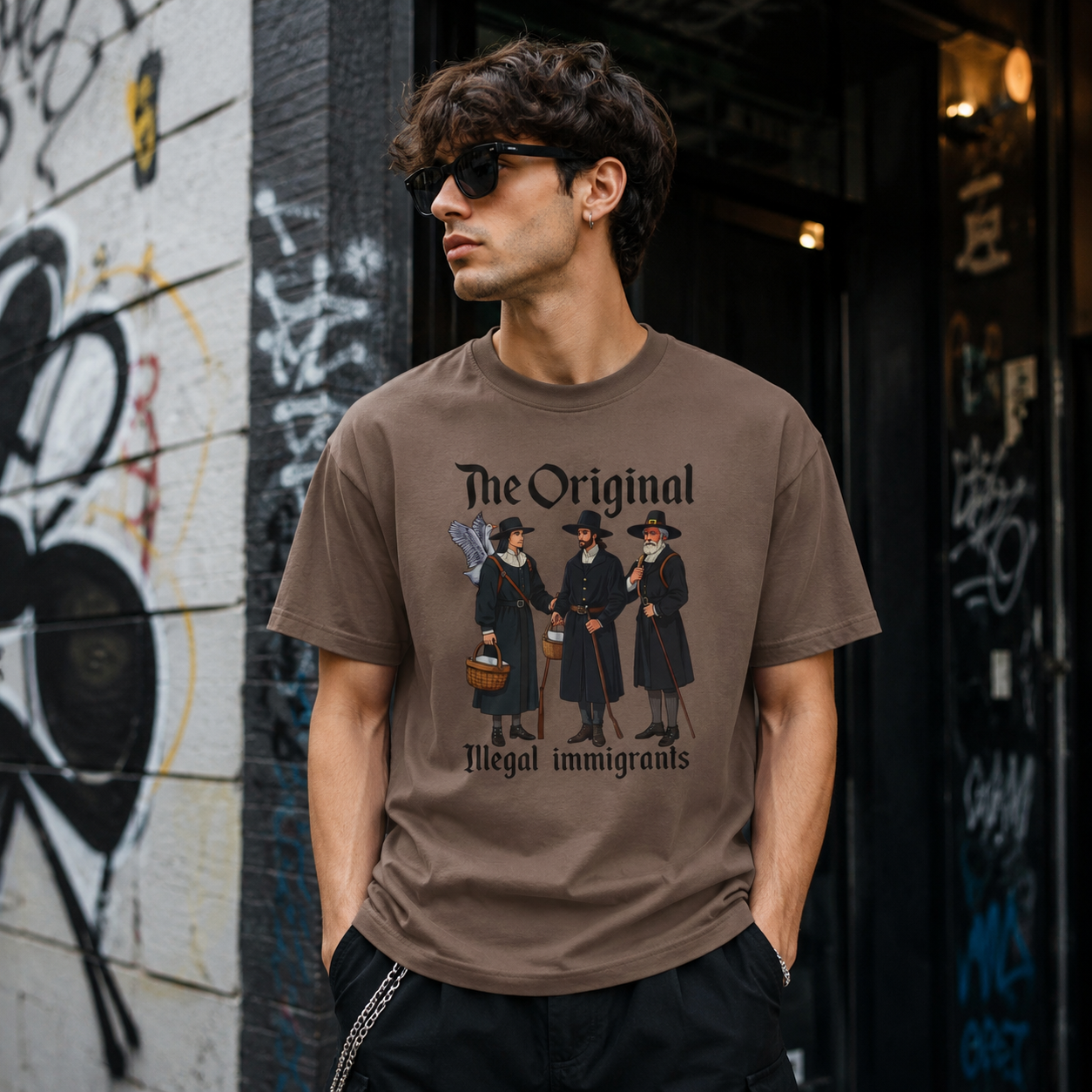 Original Illegal Immigrants T-Shirt – Garment Dyed Tee | History Humor Shirt