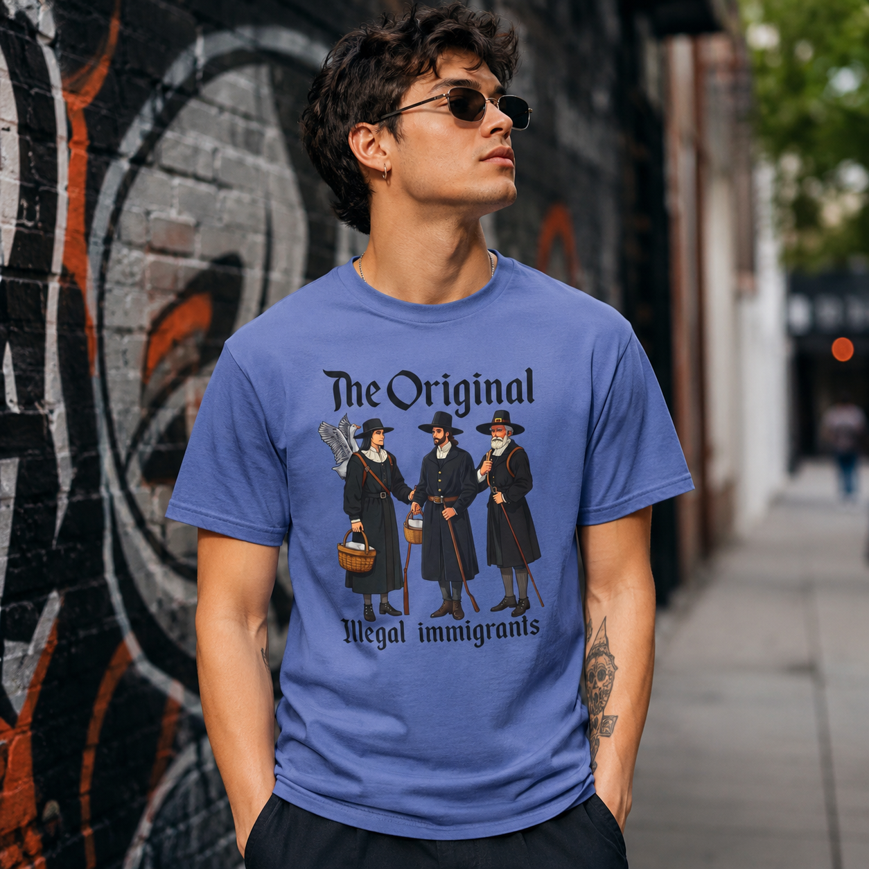 Original Illegal Immigrants T-Shirt – Garment Dyed Tee | History Humor Shirt