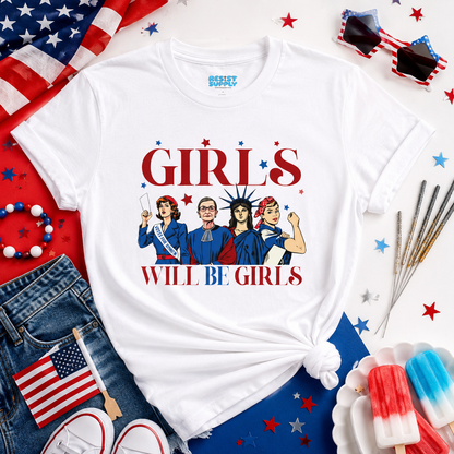 Girls Will Be Girls T-Shirt — Feminist Icons Graphic Tee