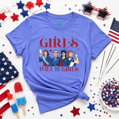 Girls Will Be Girls T-Shirt — Feminist Icons Graphic Tee