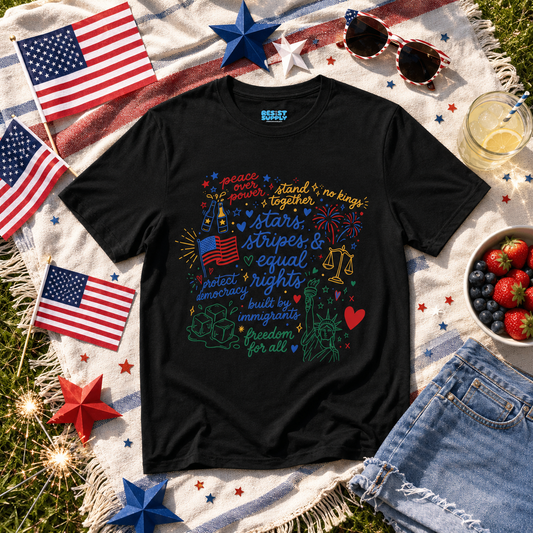 Patriotic 'Stars, Stripes & Equal Rights' Graphic T-Shirt