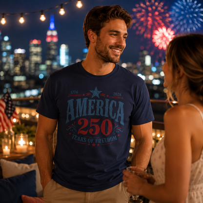 America 250 T-Shirt — 1776–2026 Years of Freedom Patriotic Tee