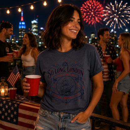 So Long, London Vintage Ship T-Shirt — Patriotic Graphic Tee