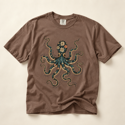 Octopus Floral T-Shirt — Subtle F*ck Trump Graphic Tee