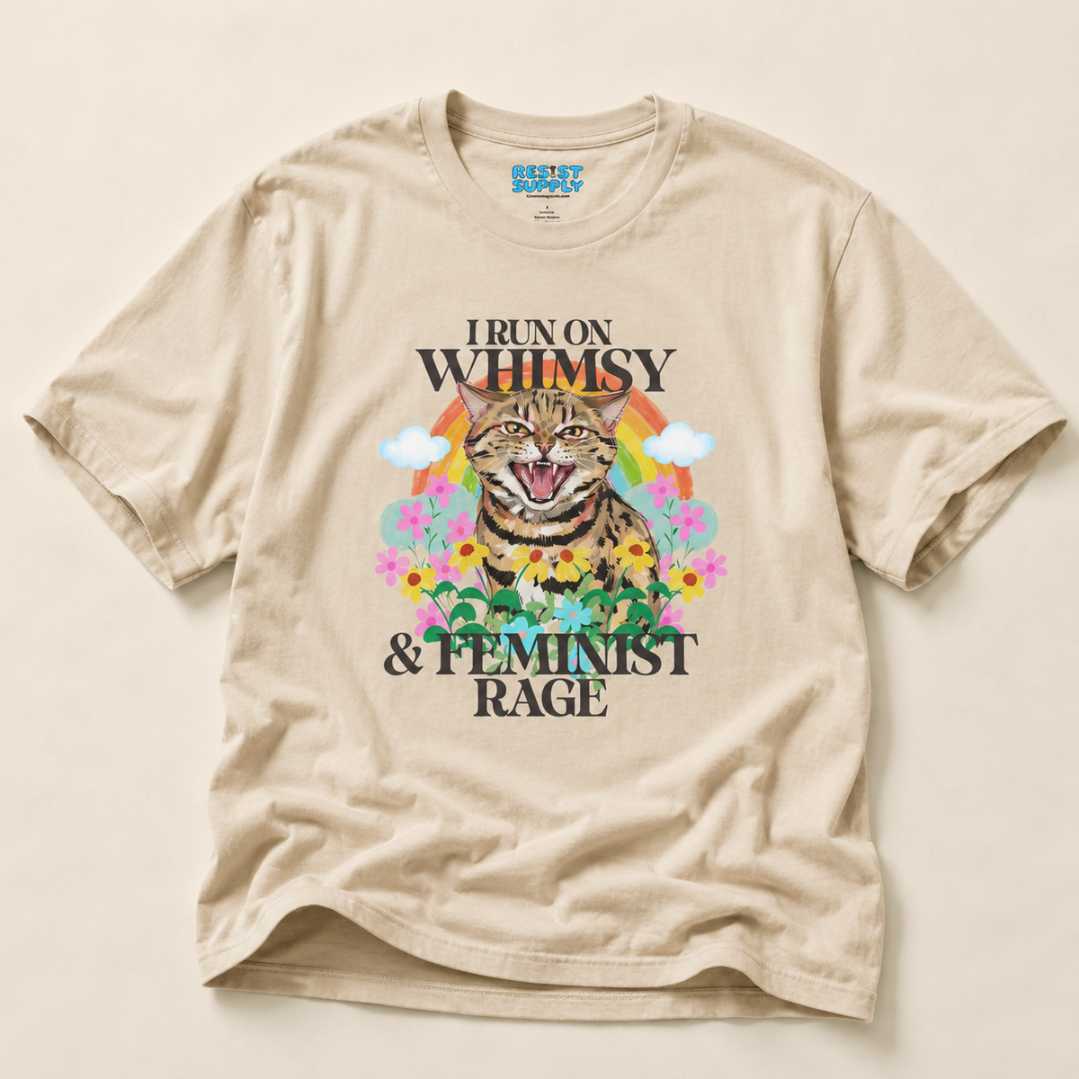 I Run on Whimsy & Feminist Rage Graphic Tee