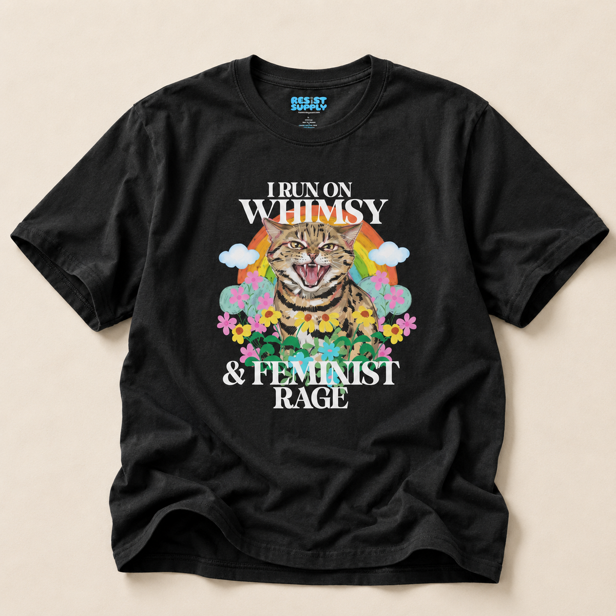 I Run on Whimsy & Feminist Rage Graphic Tee