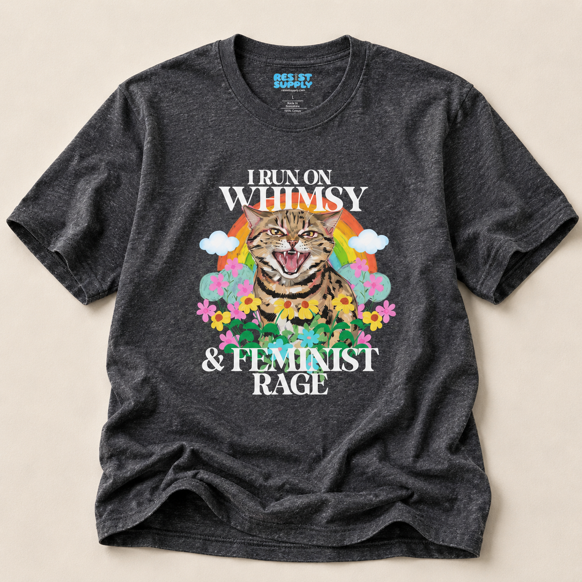 I Run on Whimsy & Feminist Rage Graphic Tee