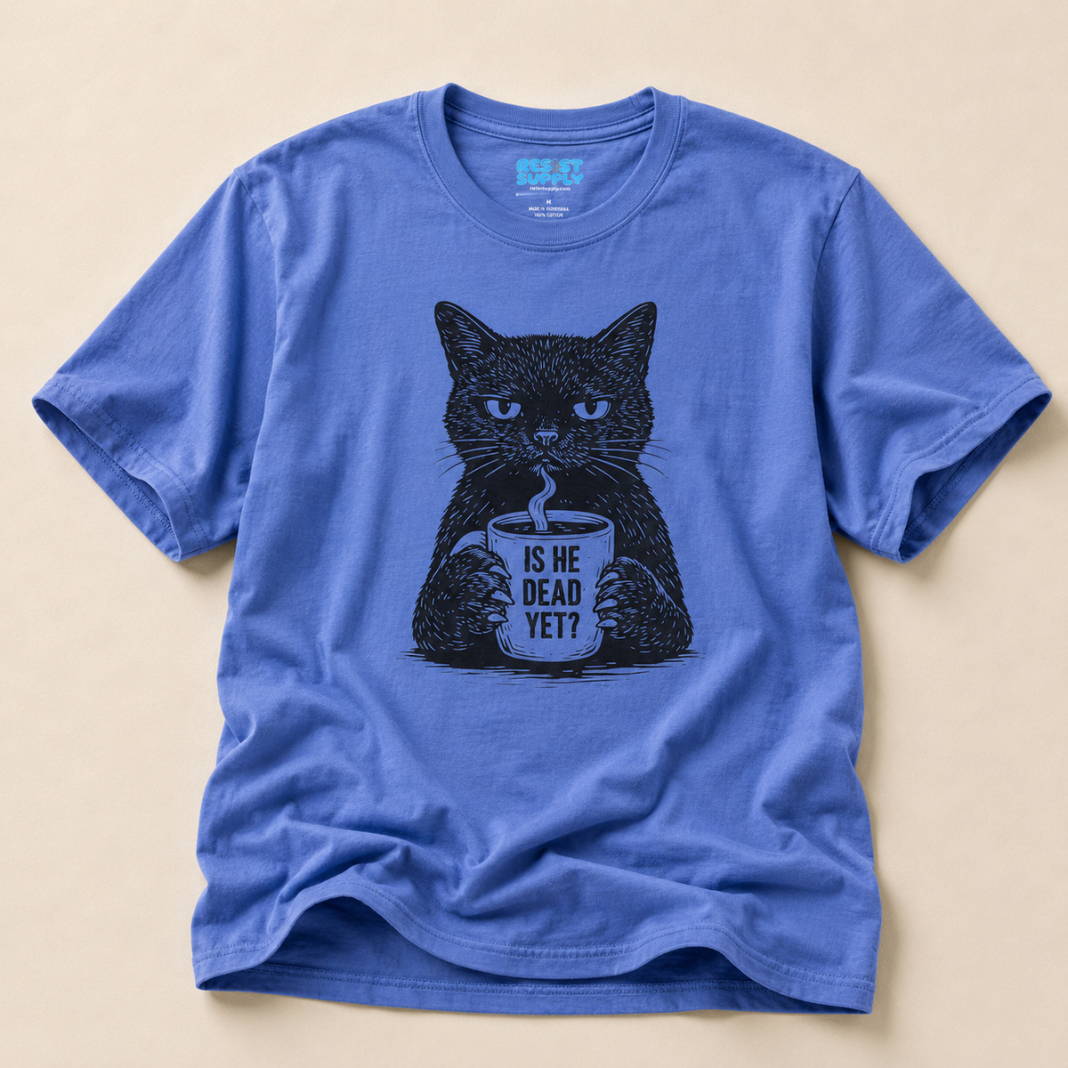 Is He Dead Yet? Black Cat Graphic T-Shirt