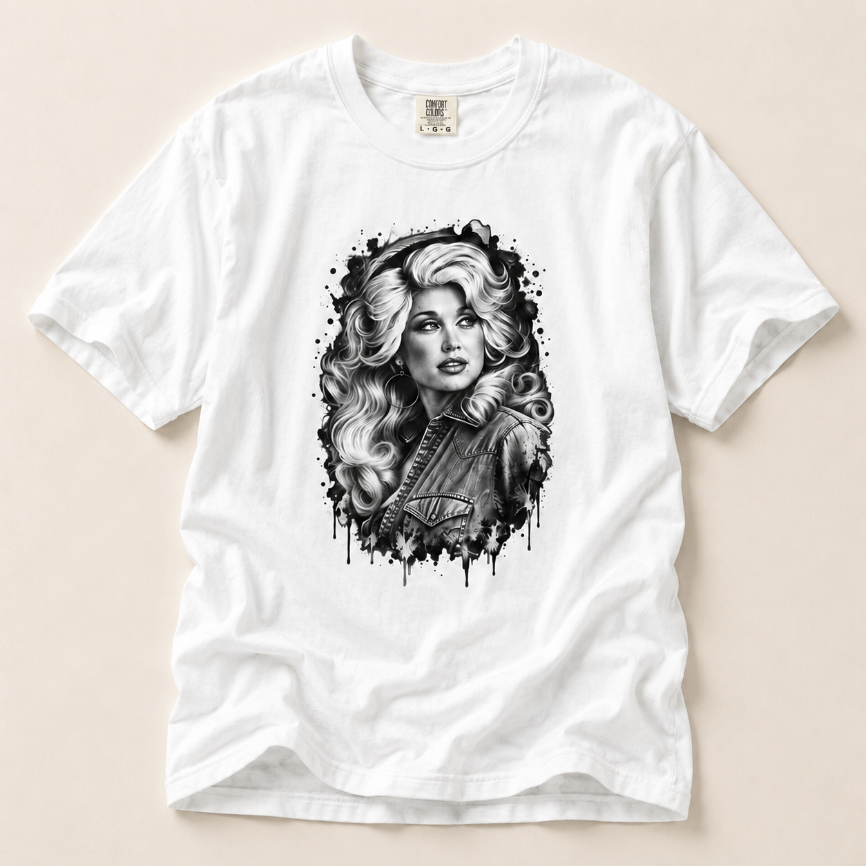 Dolly Parton Portrait T-Shirt — Vintage Glam Graphic Tee