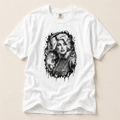 Dolly Parton Portrait T-Shirt — Vintage Glam Graphic Tee