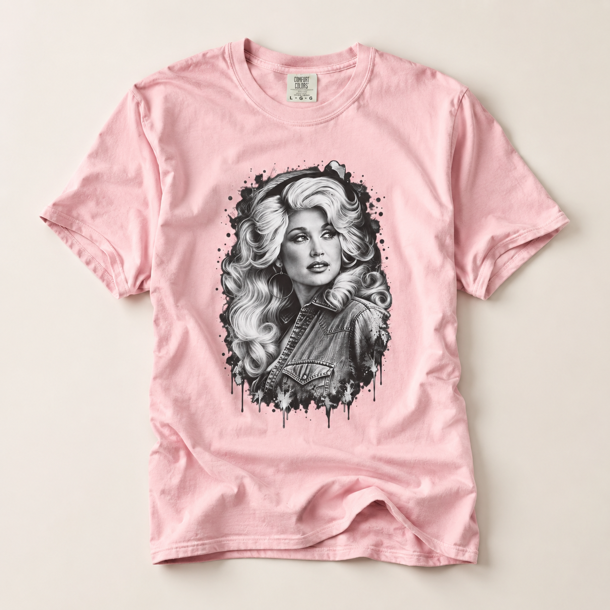 Dolly Parton Portrait T-Shirt — Vintage Glam Graphic Tee