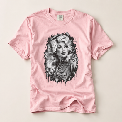 Dolly Parton Portrait T-Shirt — Vintage Glam Graphic Tee