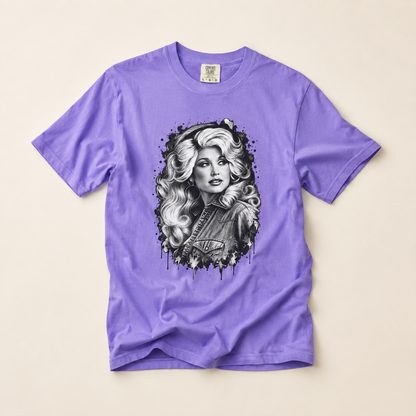 Dolly Parton Portrait T-Shirt — Vintage Glam Graphic Tee
