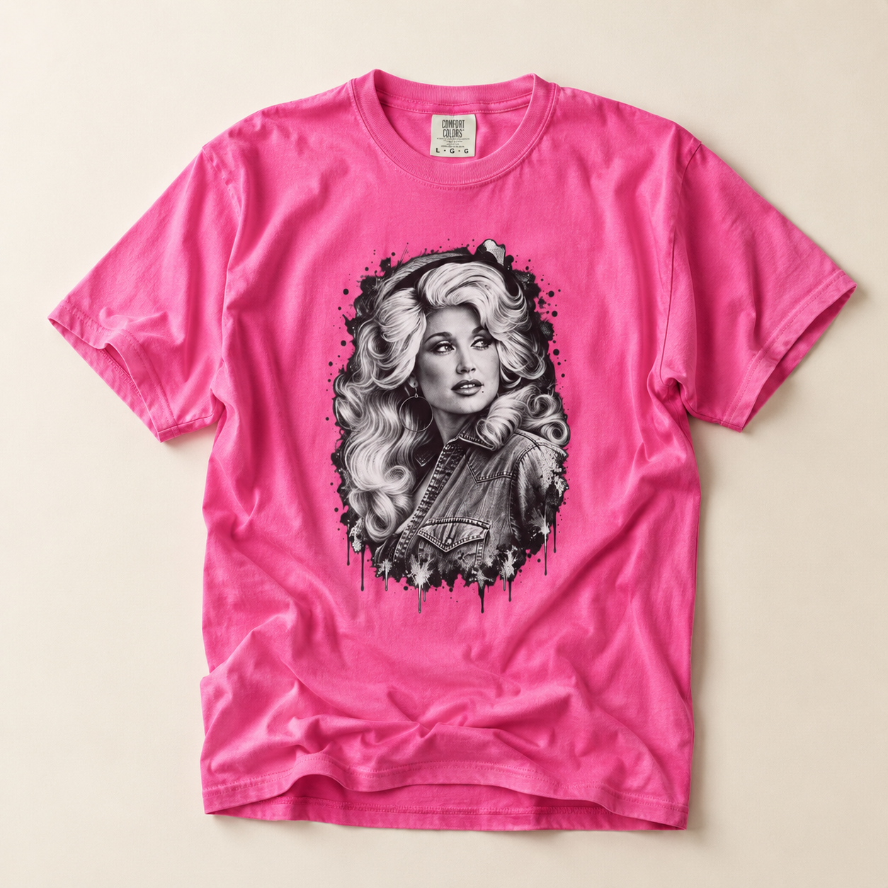 Dolly Parton Portrait T-Shirt — Vintage Glam Graphic Tee