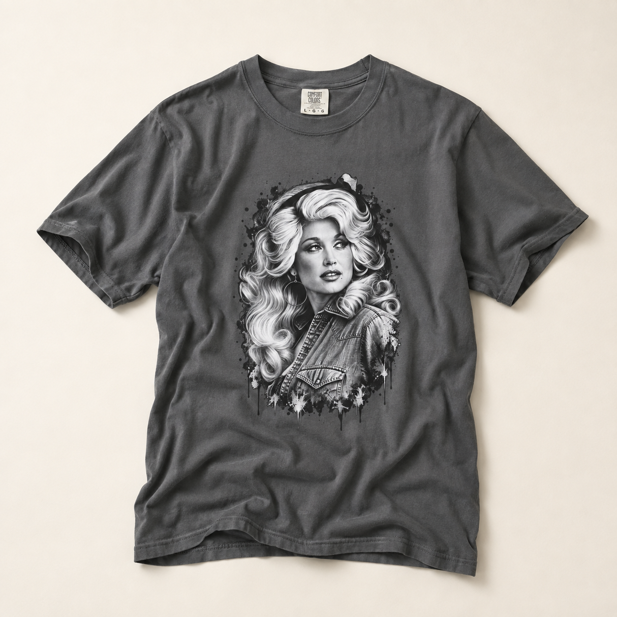 Dolly Parton Portrait T-Shirt — Vintage Glam Graphic Tee