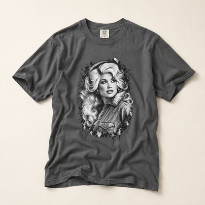 Dolly Parton Portrait T-Shirt — Vintage Glam Graphic Tee