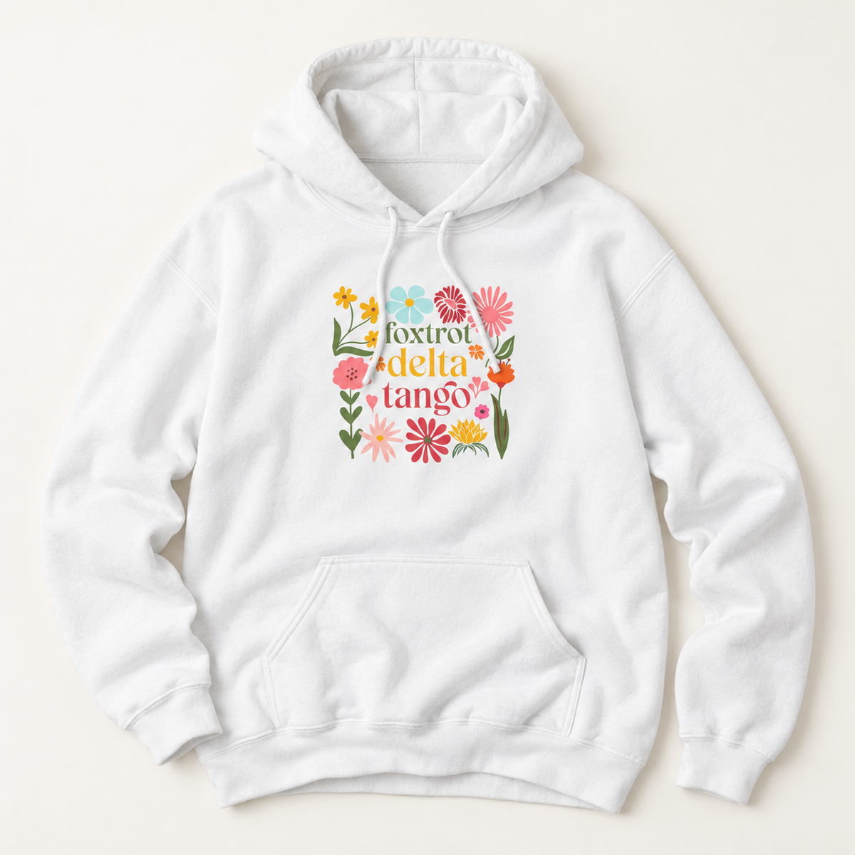 Floral Foxtrot Delta Tango Hoodie