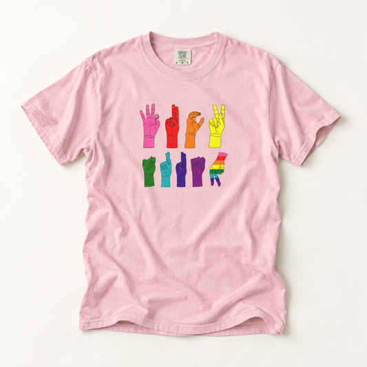 American Sign Language F*ck Trump Boxy Graphic T-Shirt