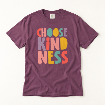 Choose Kindness T-Shirt — Colorful Retro Kindness Graphic Tee