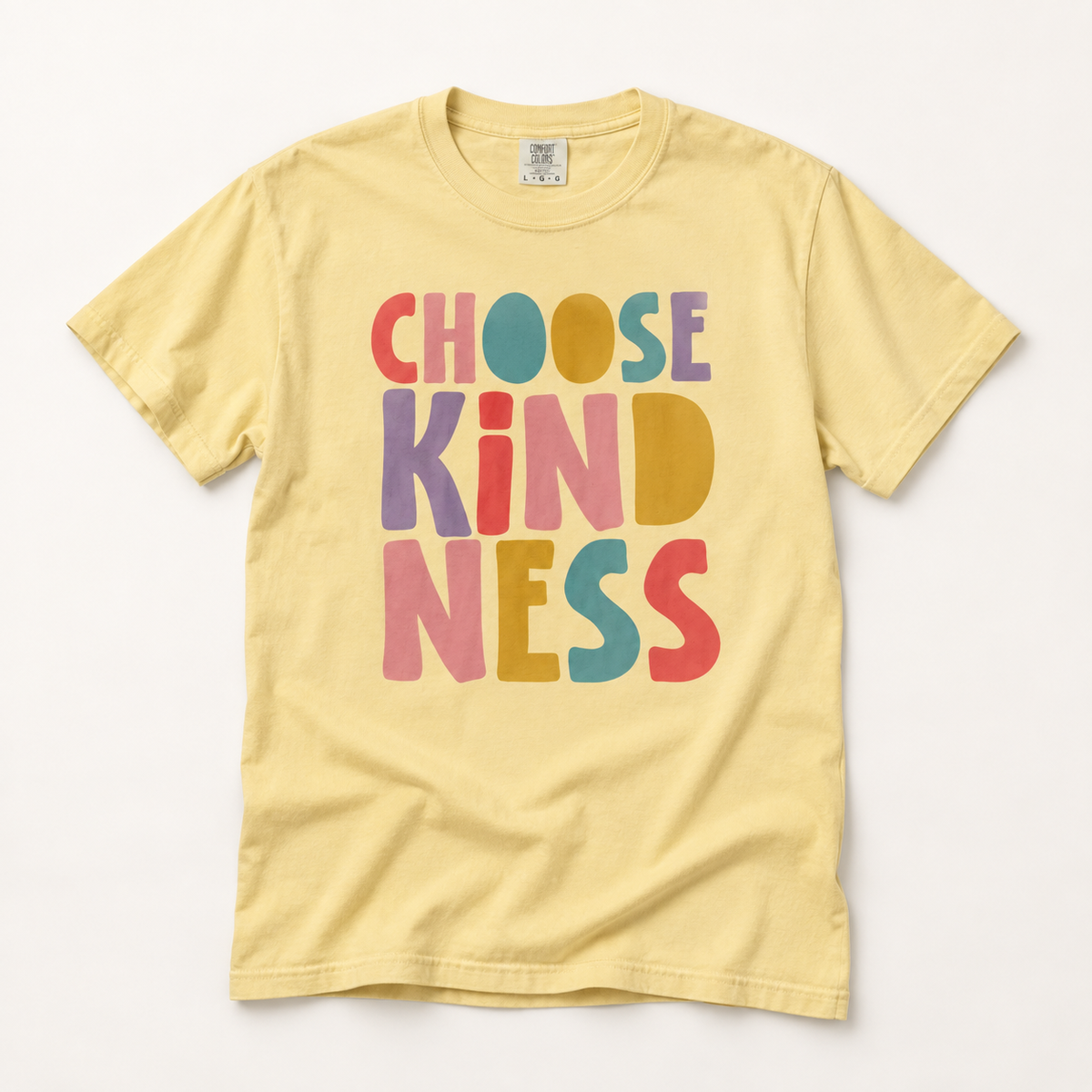 Choose Kindness T-Shirt — Colorful Retro Kindness Graphic Tee