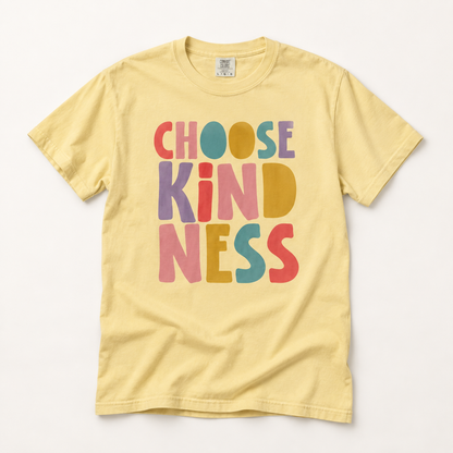 Choose Kindness T-Shirt — Colorful Retro Kindness Graphic Tee