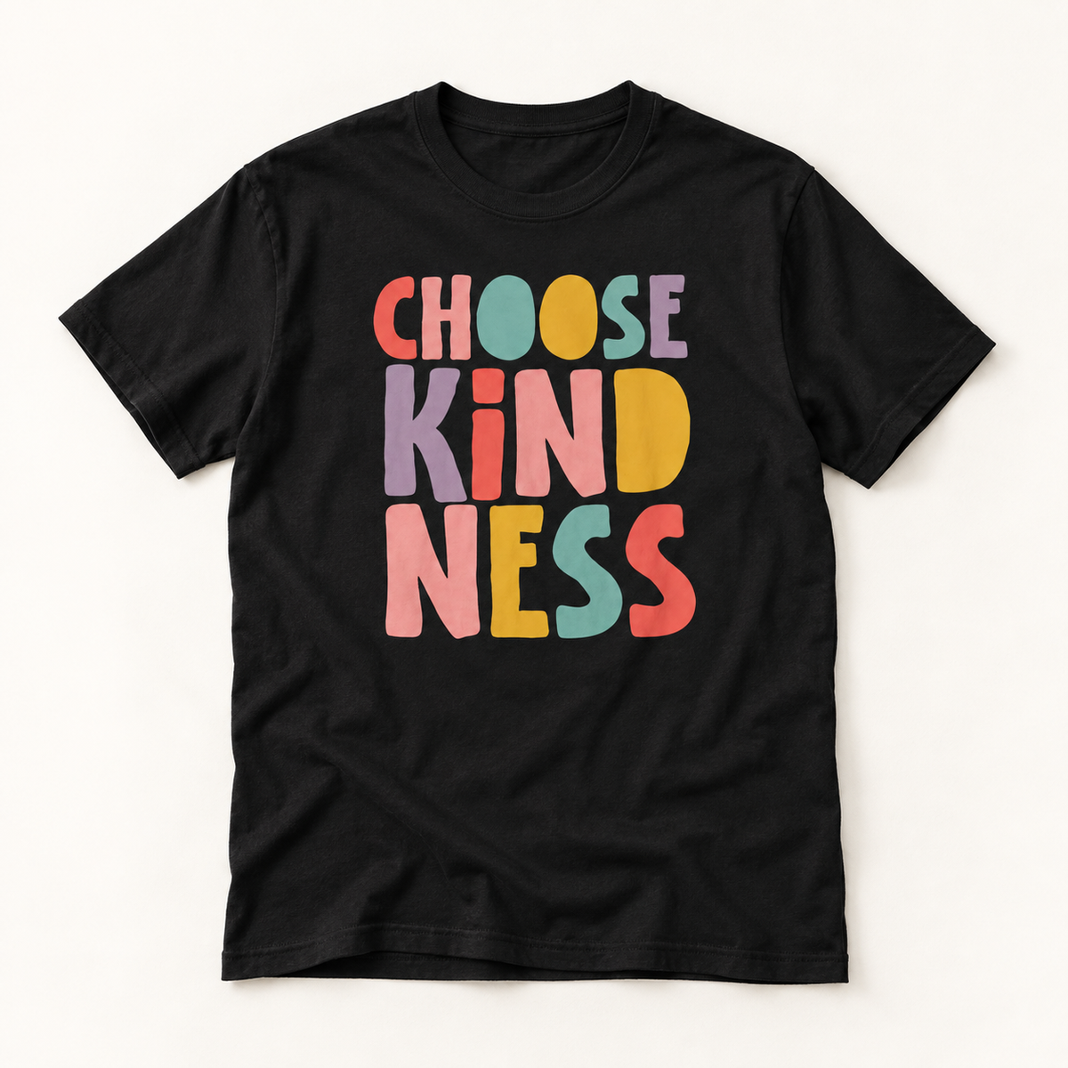 Choose Kindness T-Shirt — Colorful Retro Kindness Graphic Tee