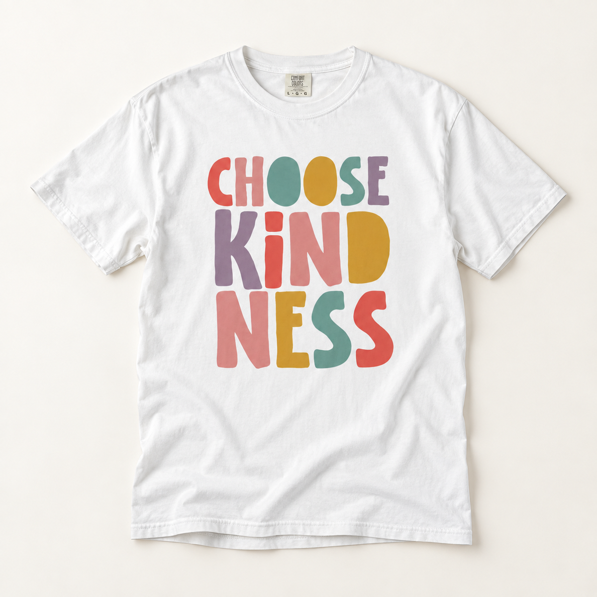 Choose Kindness T-Shirt — Colorful Retro Kindness Graphic Tee