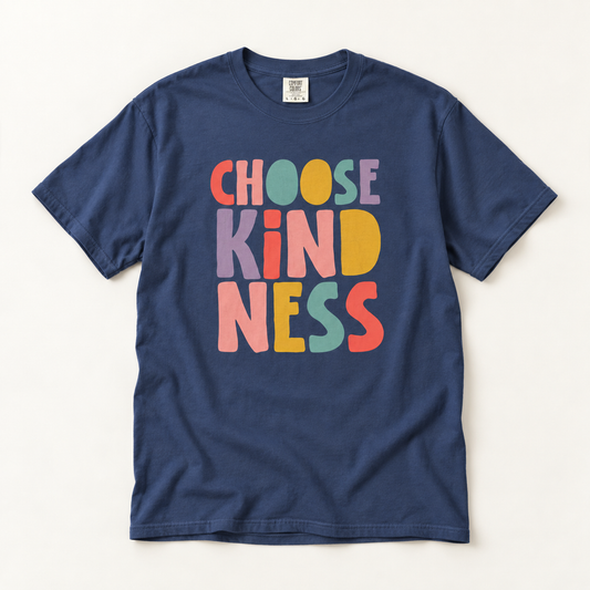 Choose Kindness T-Shirt — Colorful Retro Kindness Graphic Tee