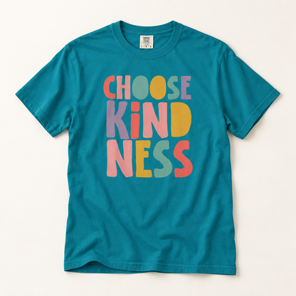 Choose Kindness T-Shirt — Colorful Retro Kindness Graphic Tee