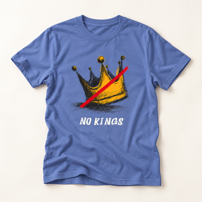 T-Shirt — "No Kings" Gold Crown Graphic Tee