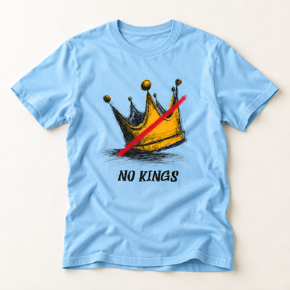 T-Shirt — "No Kings" Gold Crown Graphic Tee