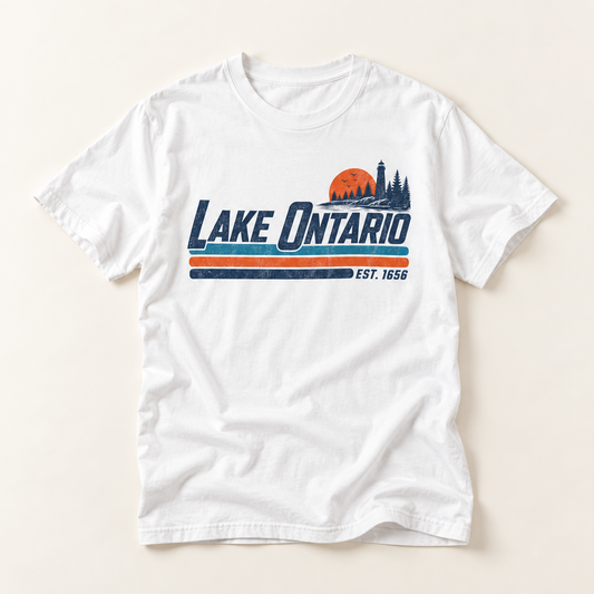 Lake Ontario Retro Sunset T-Shirt
