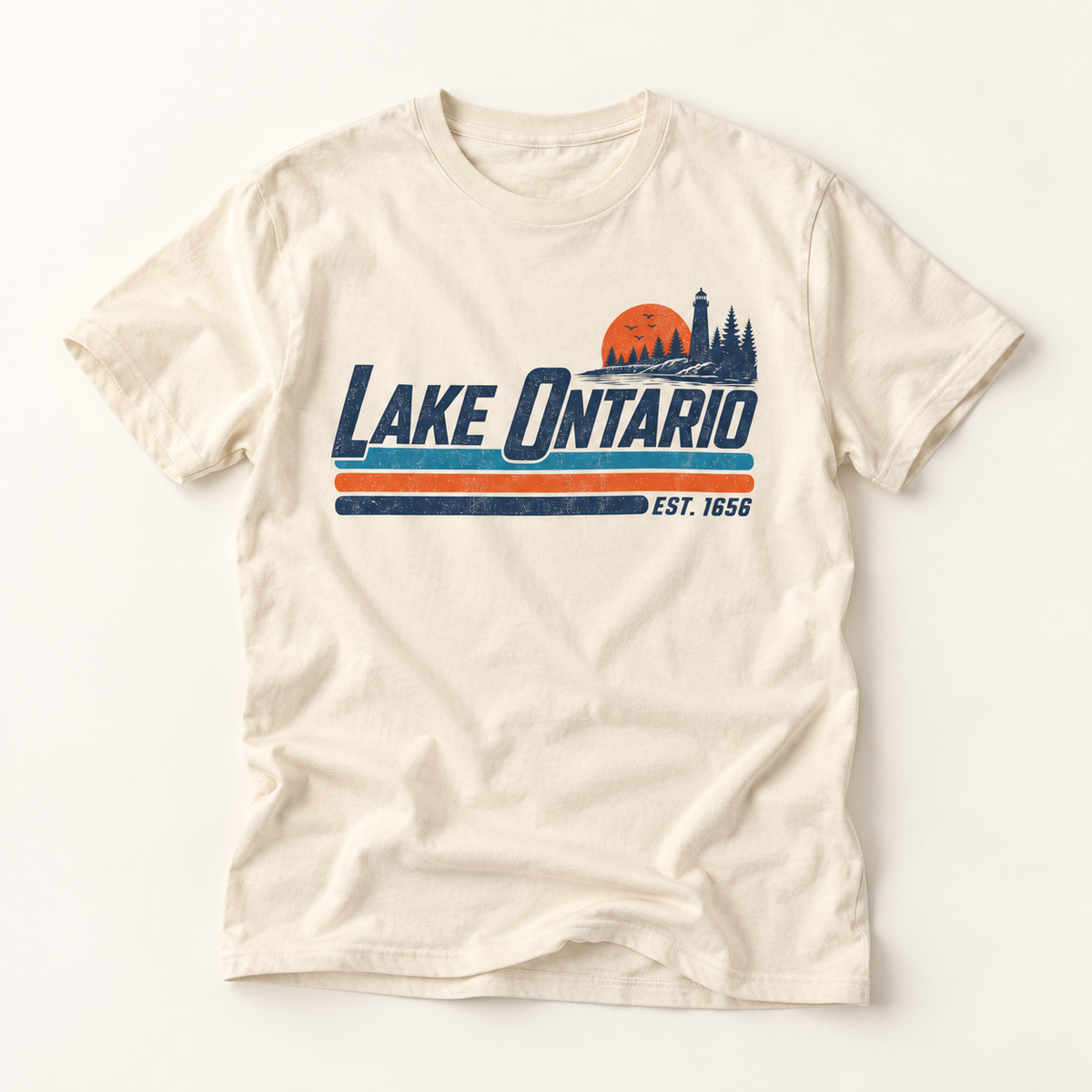 Lake Ontario Retro Sunset T-Shirt