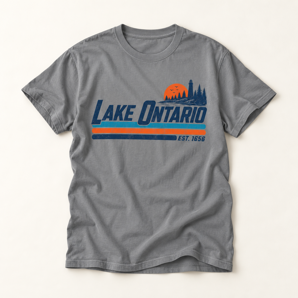 Lake Ontario Retro Sunset T-Shirt