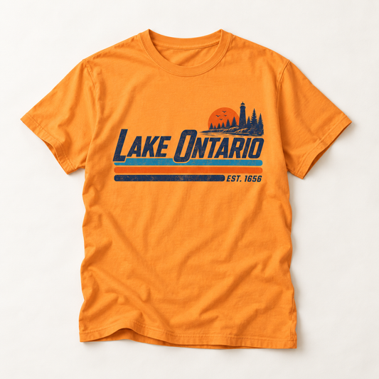 Lake Ontario Retro Sunset T-Shirt