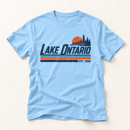 Lake Ontario Retro Sunset T-Shirt