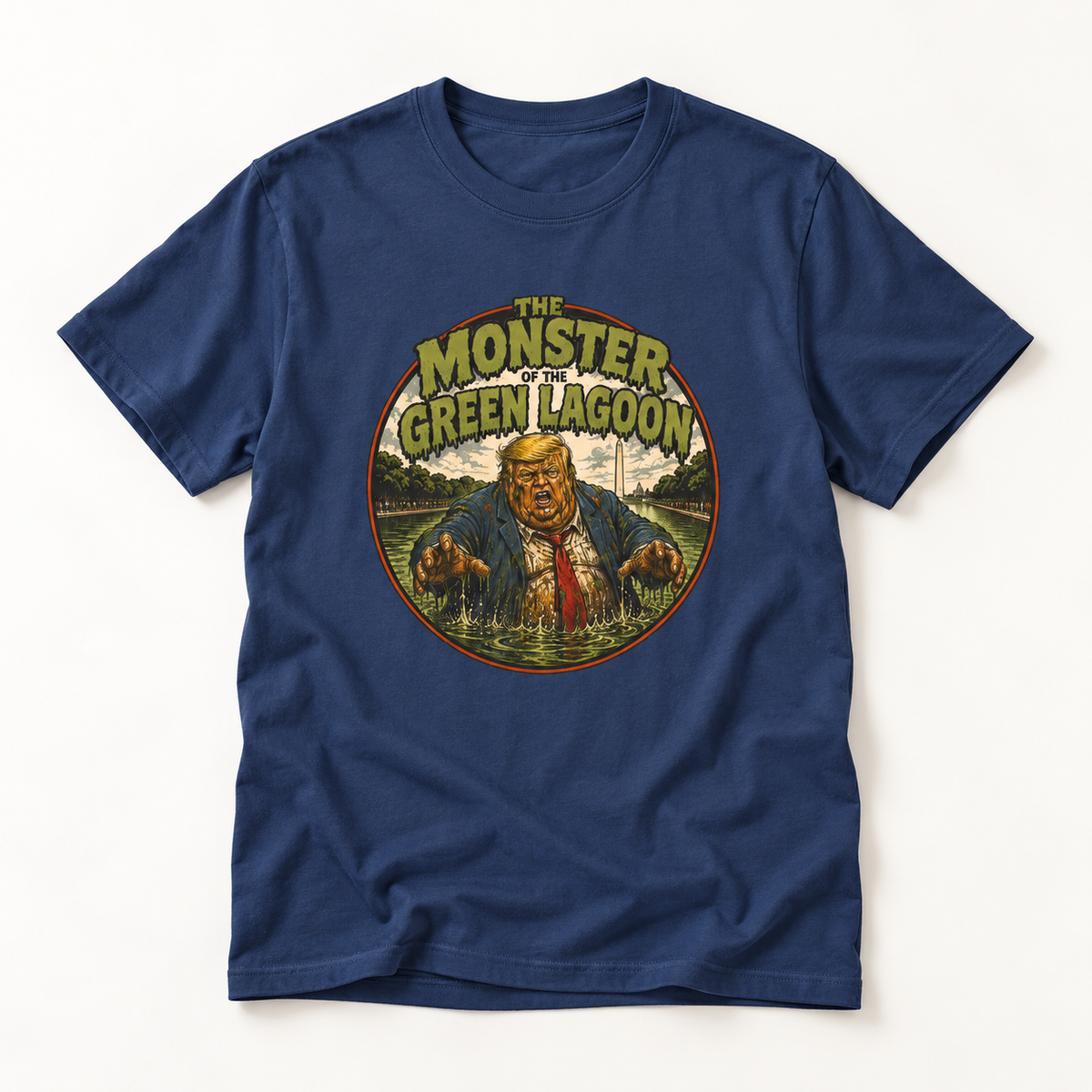 Monster of the Green Lagoon Retro Horror Movie Graphic Tee