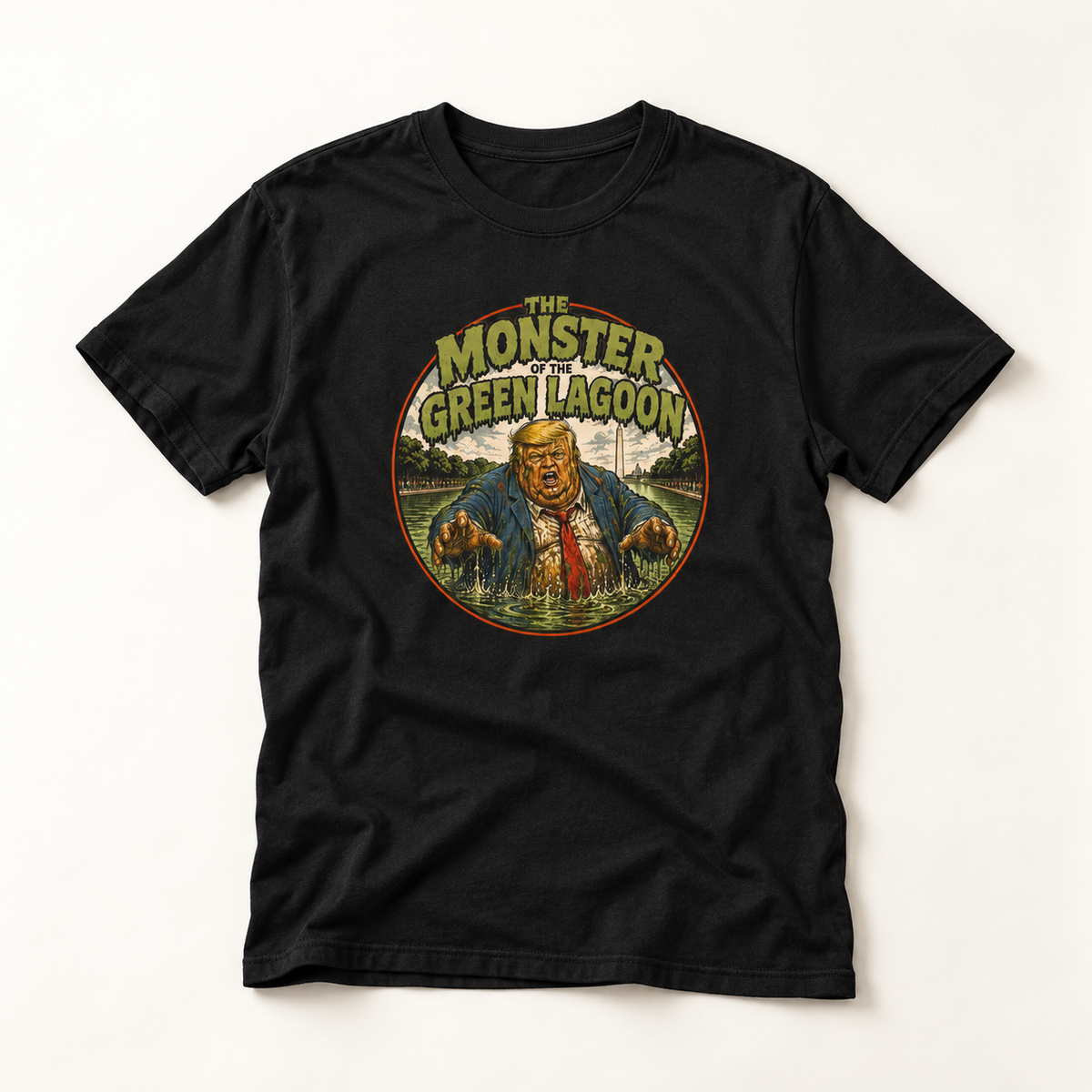 Monster of the Green Lagoon Retro Horror Movie Graphic Tee