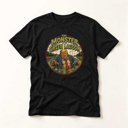Monster of the Green Lagoon Retro Horror Movie Graphic Tee