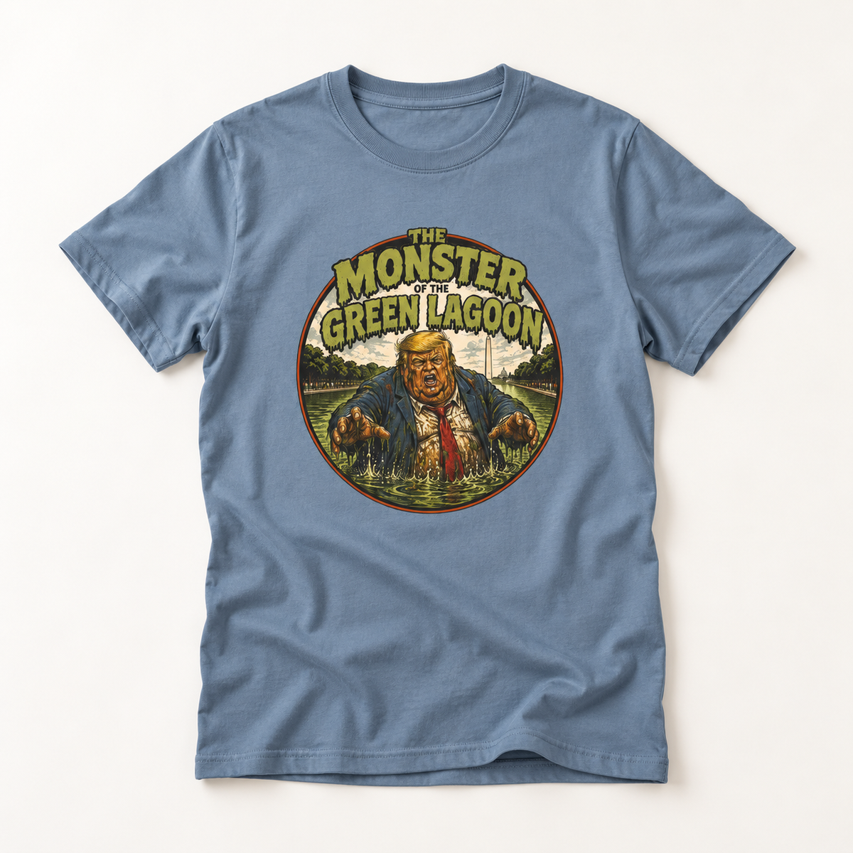 Monster of the Green Lagoon Retro Horror Movie Graphic Tee