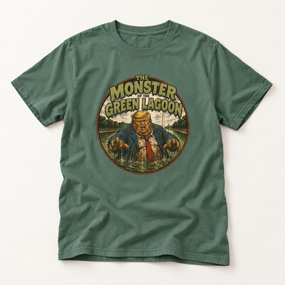 Monster of the Green Lagoon Retro Horror Movie Graphic Tee