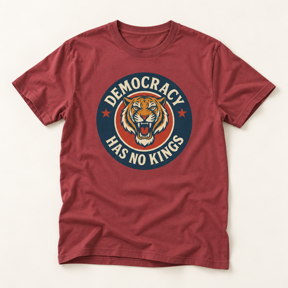 Democracy Has No Kings Tiger Graphic T-Shirt