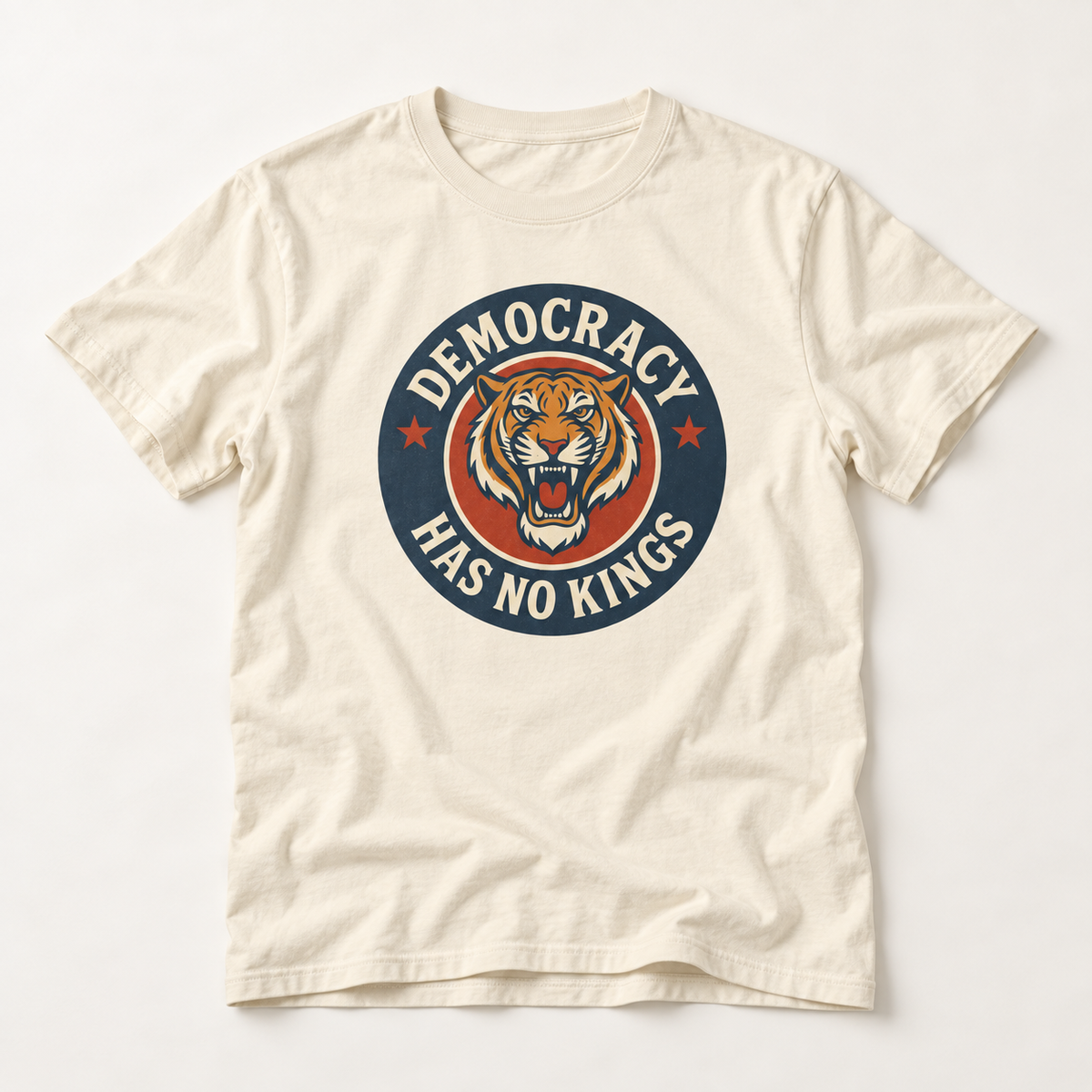 Democracy Has No Kings Tiger Graphic T-Shirt